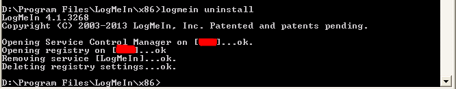 LogMeIn Removal