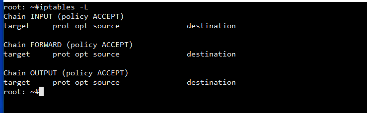 Debian 8 iptables default