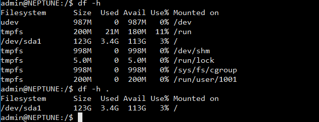 Linux df command