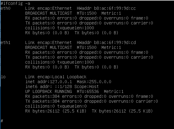 Linux Network ifconfig