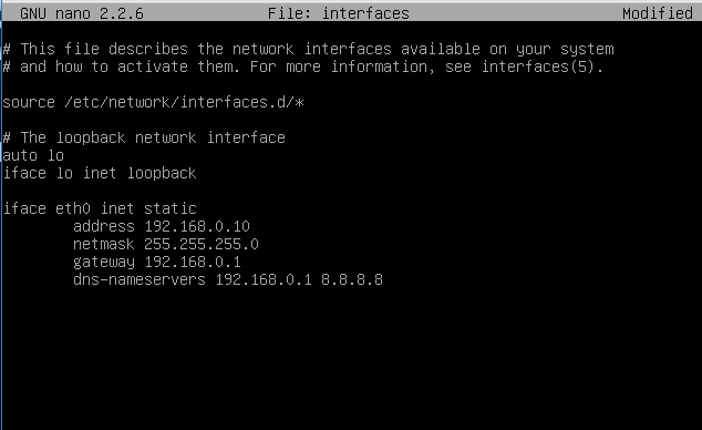 Debian Network Configuration