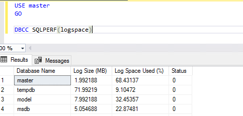 DBCC SQLPERF