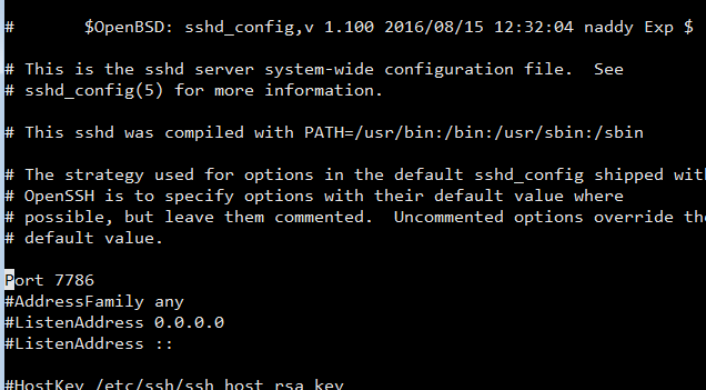 SSH Default Port sshd_config