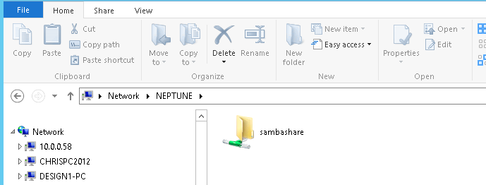 Windows Explorer Samba Share