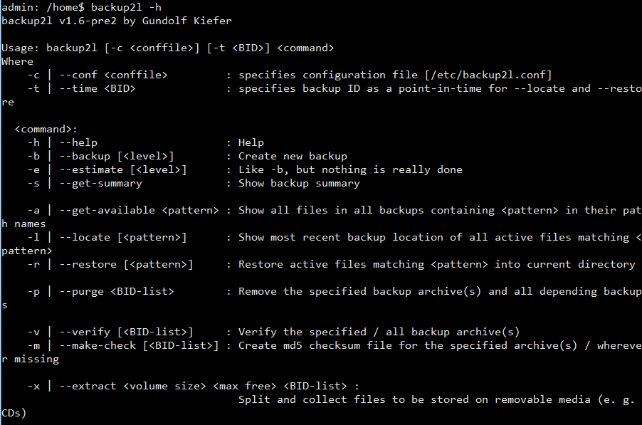 backup2l --help