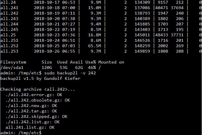 backup2l --verify