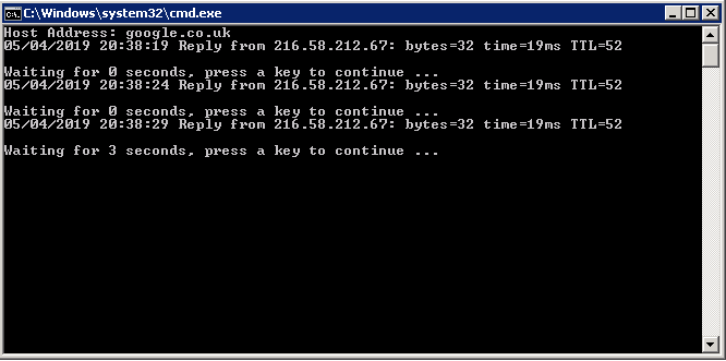 Batch File Ping Test